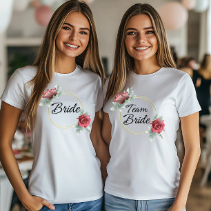 T-shirt Elégant Team Bride Design pour Bachelorette Party
