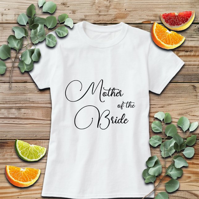 T-shirt Élégante calligraphie Mère de la mariée (Créateur téléchargé)