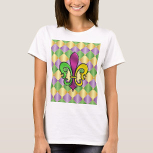 T-shirt Elégante Chemise Design Mardi Gras Fleur De Lis