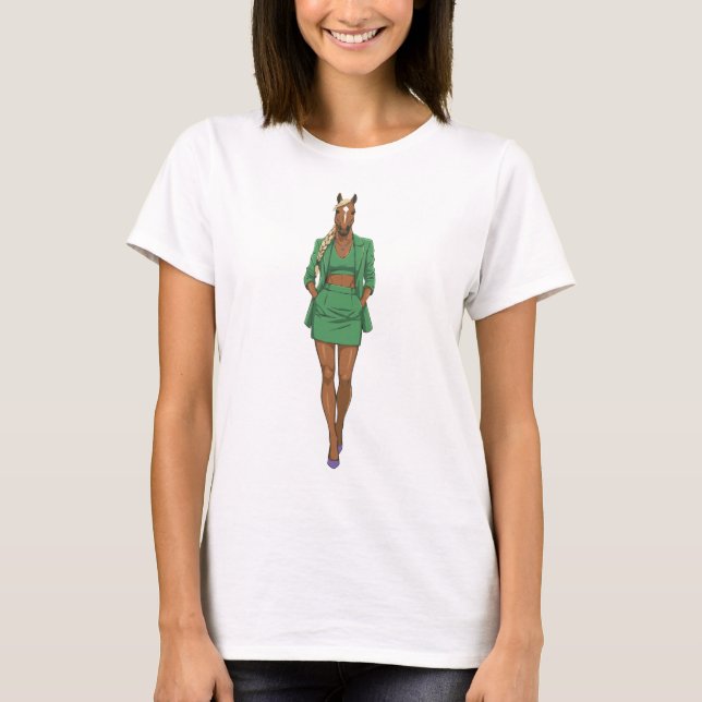 T-shirt Élégante dame du cheval (Devant)