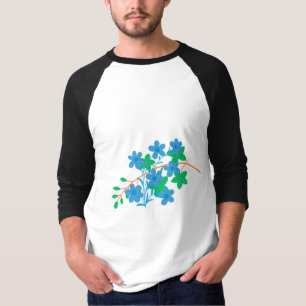 T-shirt Élégante illustration de longue feuille Botaniqu