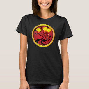 T-shirt Élégante Lanternes d'or Dragon chinois du Nouvel A