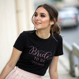 T-shirt Élégante mariée à être moderne Script personnalisé