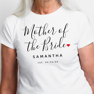 T-shirt Élégante Mère Du Mariage De Mariée