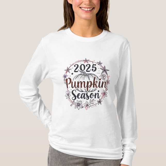 T-shirt Élégante saison Citrouille 2025 - Automne automne  (Devant)