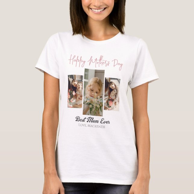 T-shirt Élégante Sweet Pink Bonne mère Jour Trois photo (Devant)