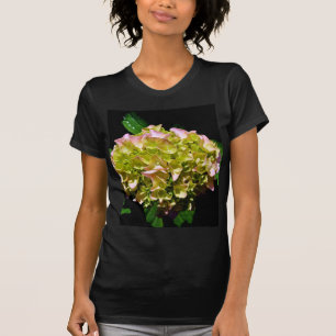 T-shirt Elégantes hydrangées florales vertes et douces