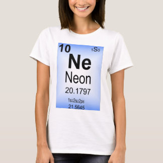 T-shirt Élément au néon de Tableau périodique