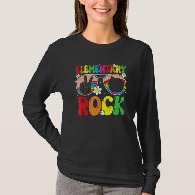 T-shirt Elementary Rocks Team Elementary Groovy Back To Sc (Devant)