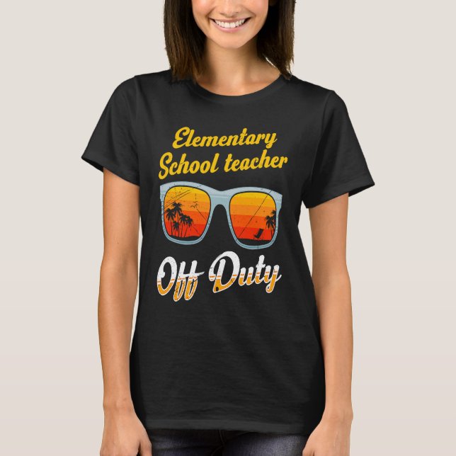 T-shirt Elementary school class teacher off duty teacher   (Devant)