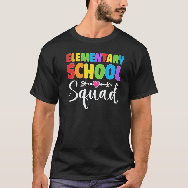 T-shirt Elementary School Squad Teacher Student Team Back  (Devant)