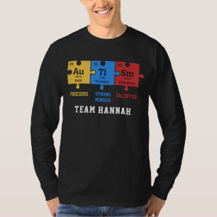 T-shirt Éléments de chimie de l'autisme personnalisés Puzz