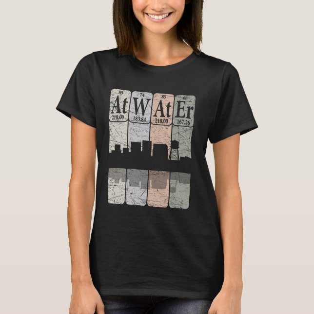 T-shirt Éléments de tableau périodique Atwater Atwater Cal (Devant)