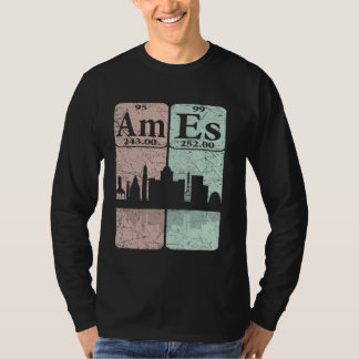 T-shirt Éléments du tableau périodique d'Ames Ames Iowa Ré