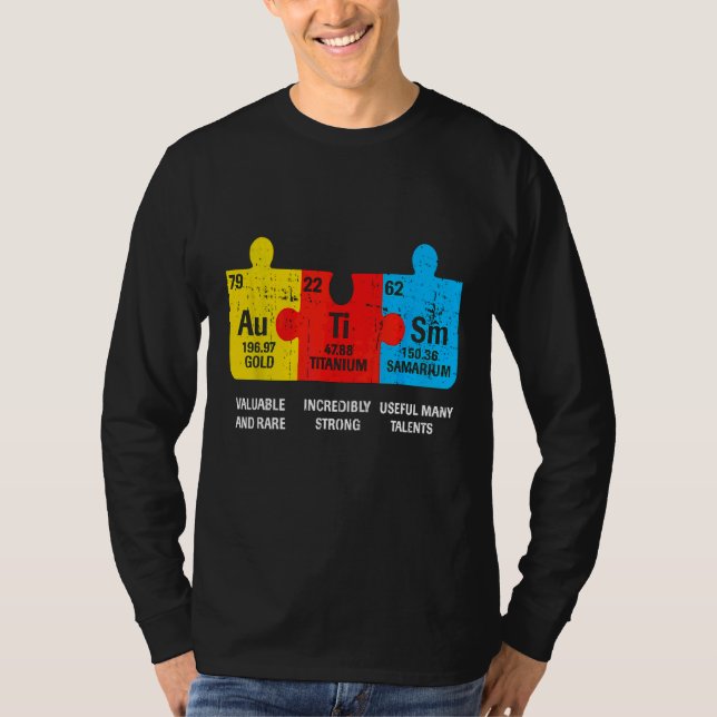 T-shirt Eléments Ism Tableau Périodique Sensibilisation As (Devant)
