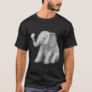 T-shirt Eléphant à fleurs