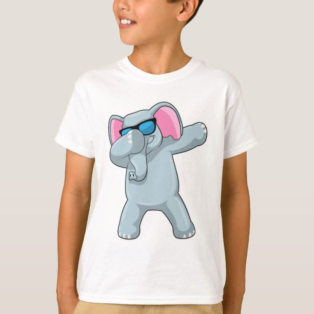 T-shirt Elephant à Hip hop Dance Dab (Devant)