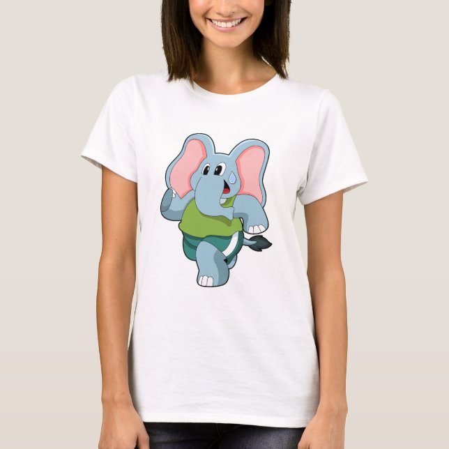 T-shirt Eléphant à la course (Devant)