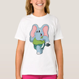 T-shirt Eléphant à la course