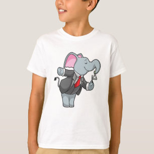 T-shirt Eléphant à la musique avec Triangle