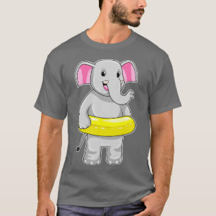 T-shirt Eléphant à nager avec Lifebuoy 1