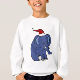 T-shirt Elephant amusant à Santa Hat Art de Noël