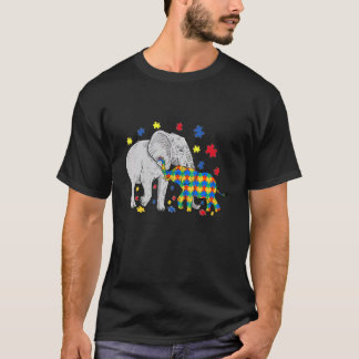 T-shirt Éléphant Animal Sensibilisation Autisme Maman Enfa