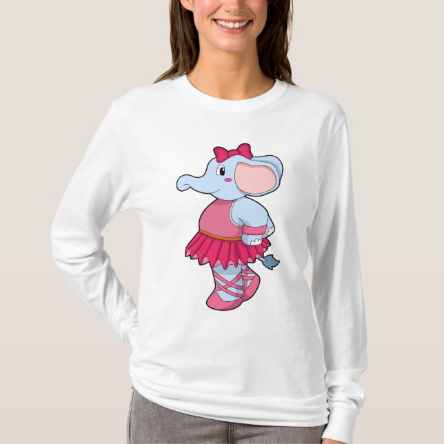 T-shirt Eléphant au Ballet avec jupe (Devant)