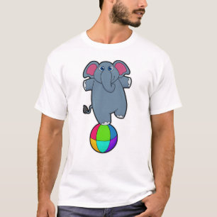T-shirt Elephant au cirque avec boule de cirque