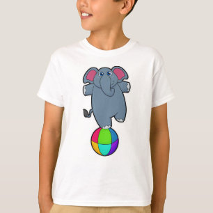 T-shirt Elephant au cirque avec boule de cirque
