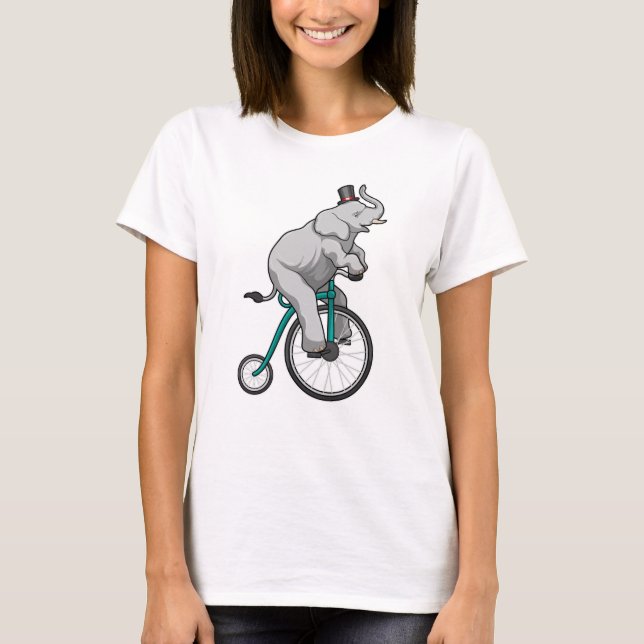 T-shirt Eléphant au cirque avec vélo (Devant)