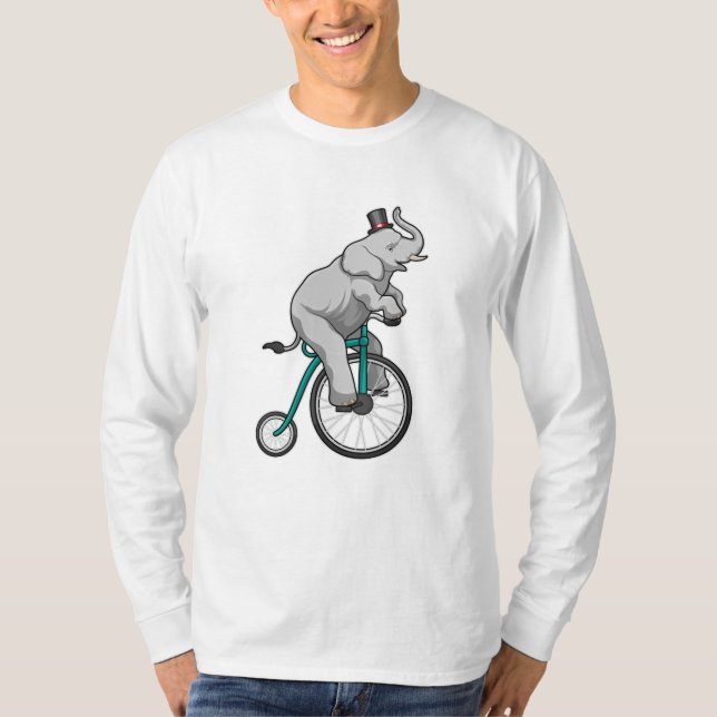 T-shirt Eléphant au cirque avec vélo (Devant)