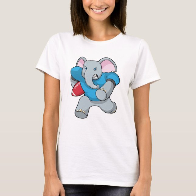T-shirt Elephant au football avec équipement (Devant)