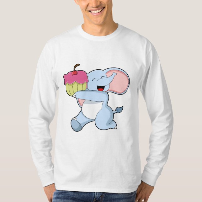 T-shirt Eléphant au gâteau (Devant)