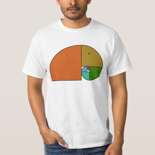T-shirt Eléphant au ratio d'or - Spirale Fibonacci 2 (Devant)