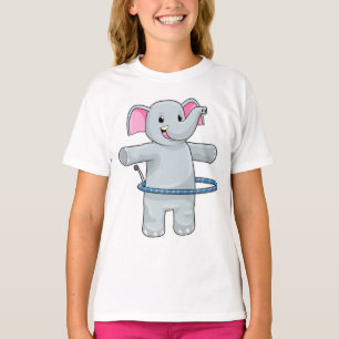 T-shirt Eléphant au sport avec pneus Fitness