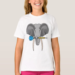 T-shirt Eléphant aux fléchettes avec fléchette