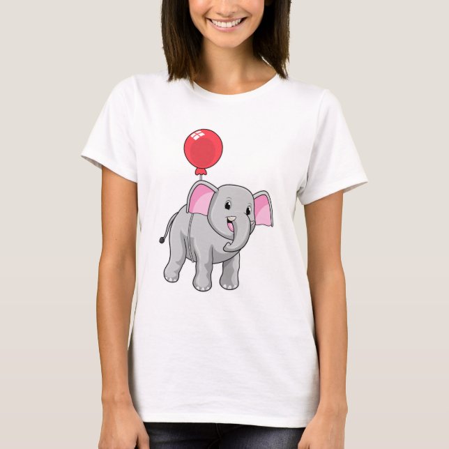 T-shirt Eléphant avec ballon (Devant)
