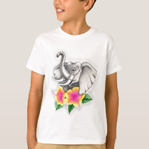 T-shirt Éléphant avec la conception de ketmie