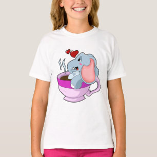 T-shirt Elephant avec la coupe du café