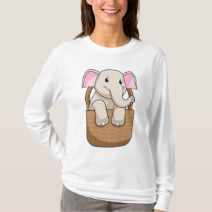 T-shirt Eléphant avec panier
