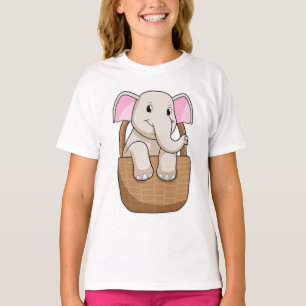 T-shirt Eléphant avec panier