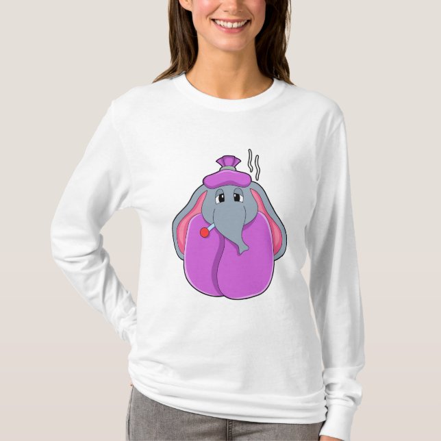 T-shirt Eléphant avec thermomètre à fièvre (Devant)