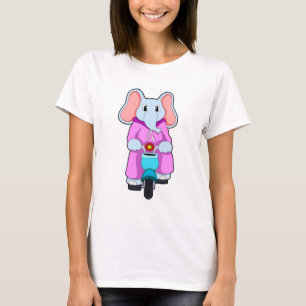 T-shirt Eléphant avec vélo