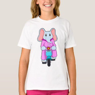 T-shirt Eléphant avec vélo