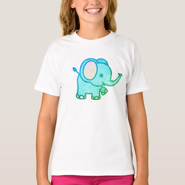 T-shirt Eléphant Bébé mignon (Devant)