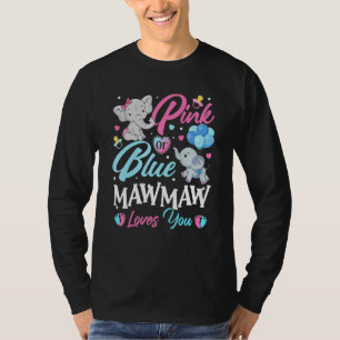 T-shirt Elephant bleu rose Mawmaw vous aime Grossesse Reve