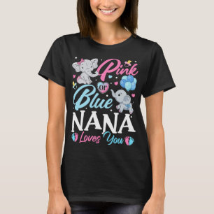 T-shirt Elephant bleu rose Nana vous aime Grossesse Révéla