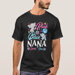 T-shirt Elephant bleu rose Nana vous aime Grossesse Révéla