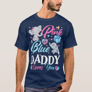 T-shirt Elephant bleu rose papa t'aime Grossesse Revea